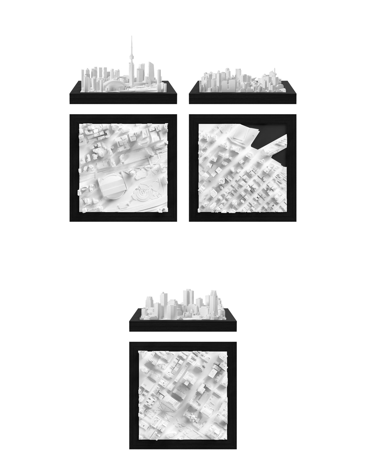 Canada Set: Toronto, Vancouver, Montreal CUBE 3D city models - CITYFRAMES