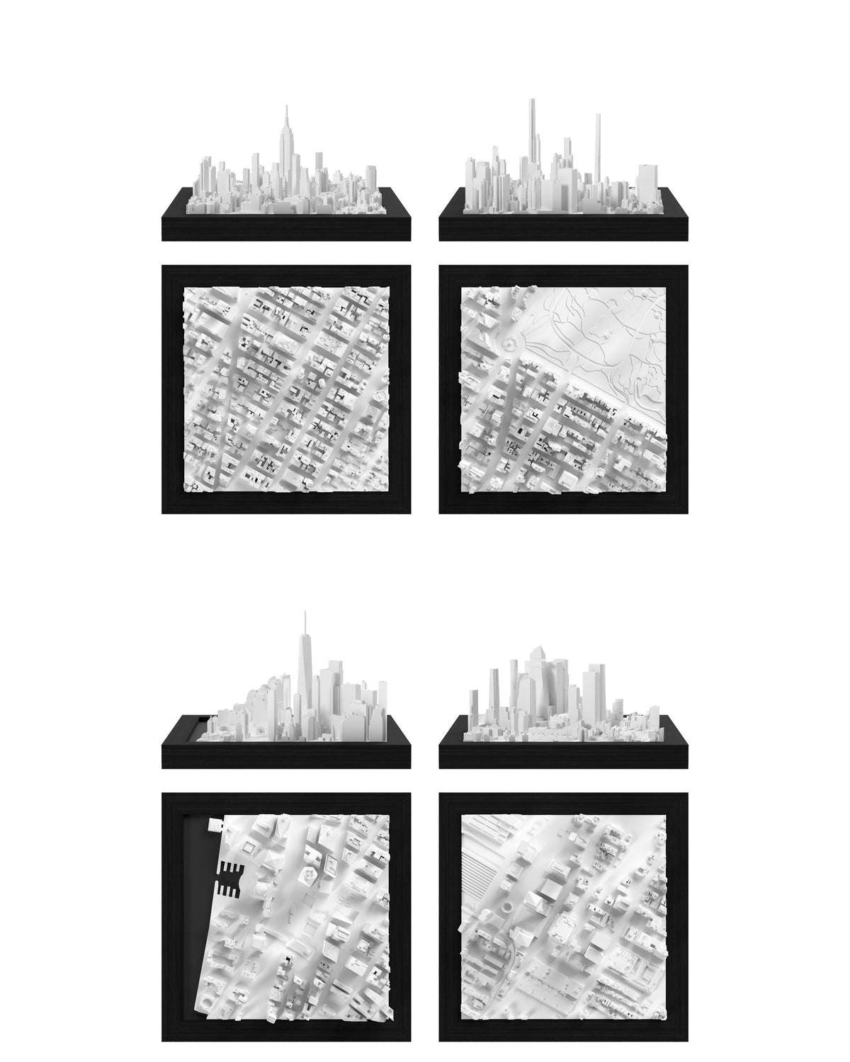 New York Set: New York - Midtown, New York - Central Park, New York - WTC, New York - Hudson Yards CUBE 3D city models - CITYFRAMES