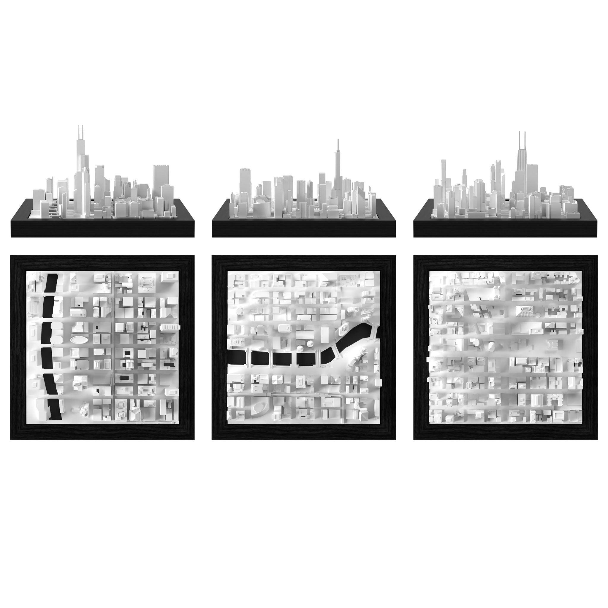 Chicago Trio 3D City Model America, Trio - CITYFRAMES