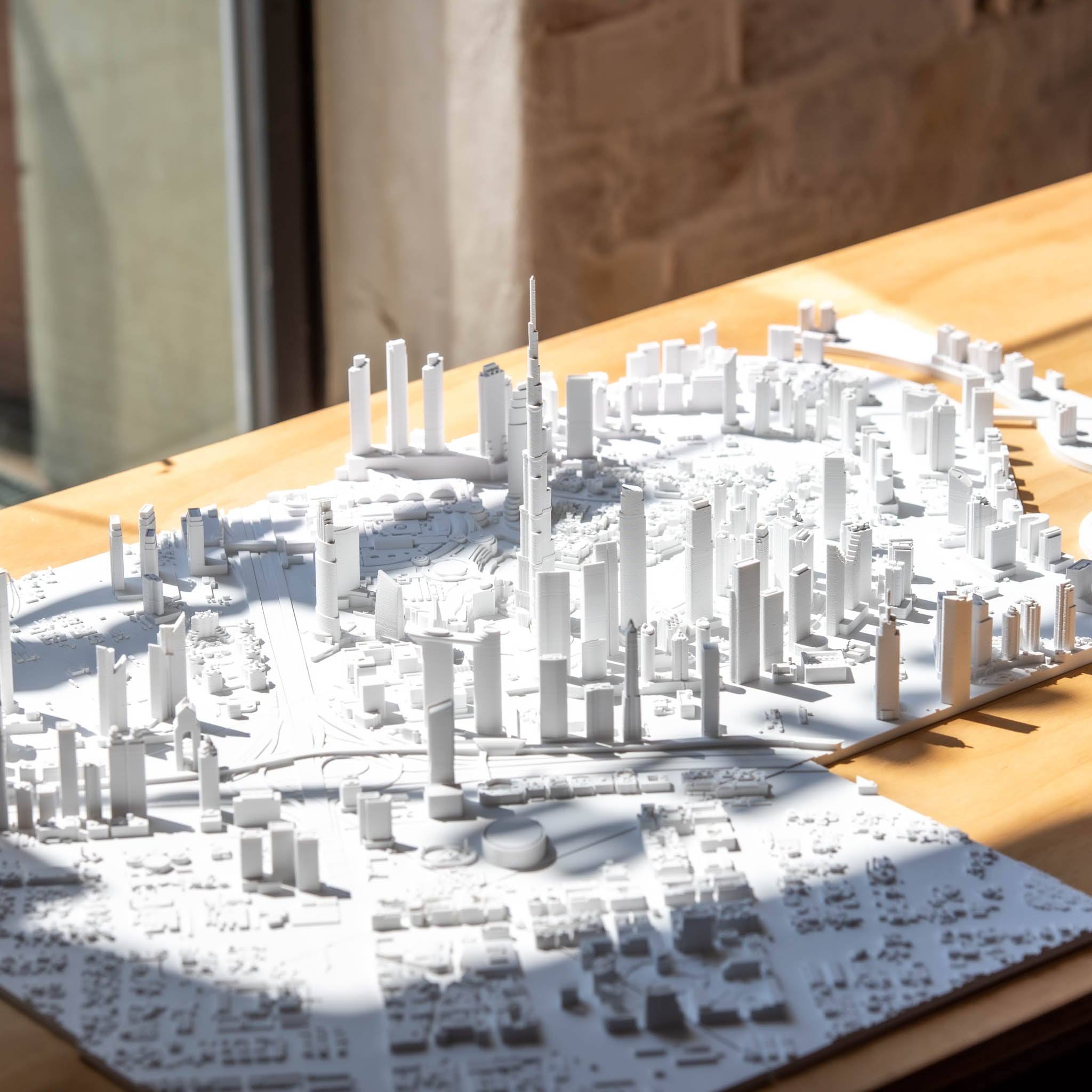 Dubai CITYWALL 3D City Model Wall - CITYFRAMES