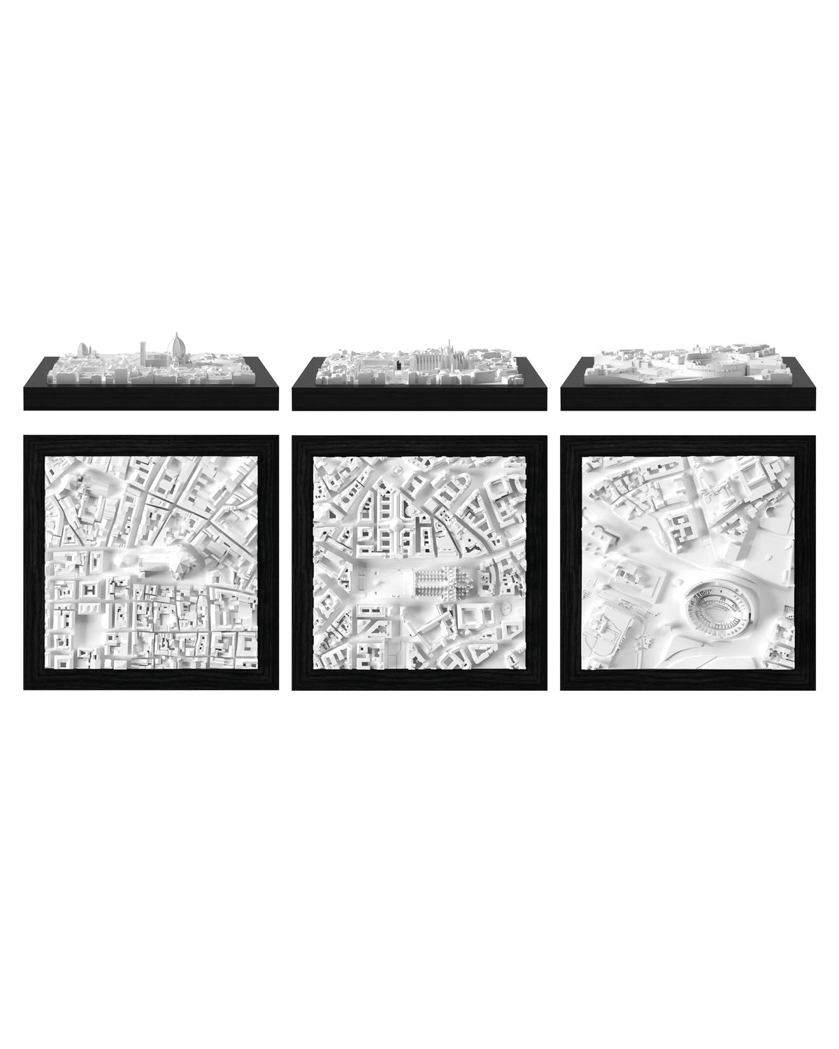 Italian Trio: Florence, Milan, Rome - Colosseum CUBE 3D city models - CITYFRAMES