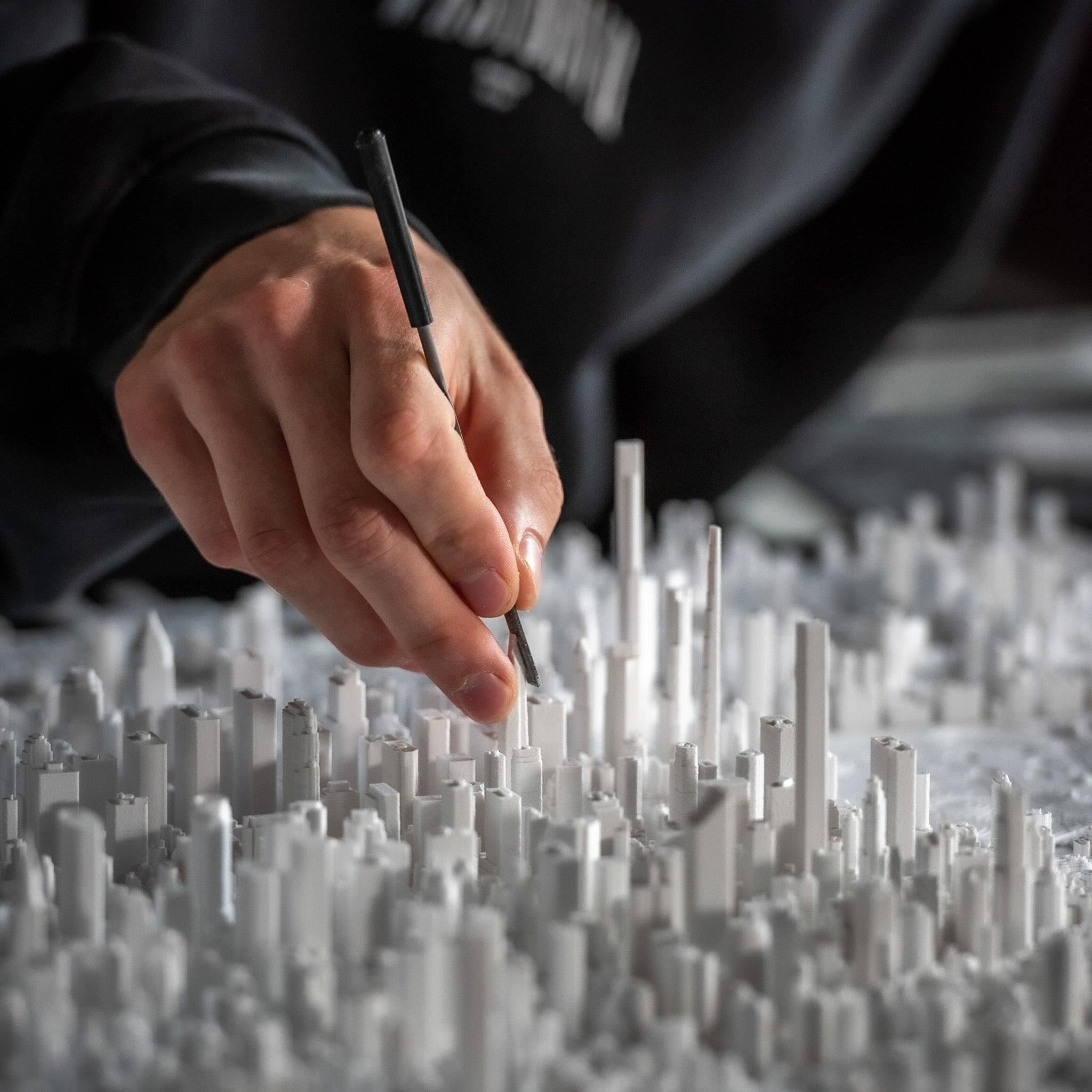 New York CITYWALL 3D City Model Wall - CITYFRAMES