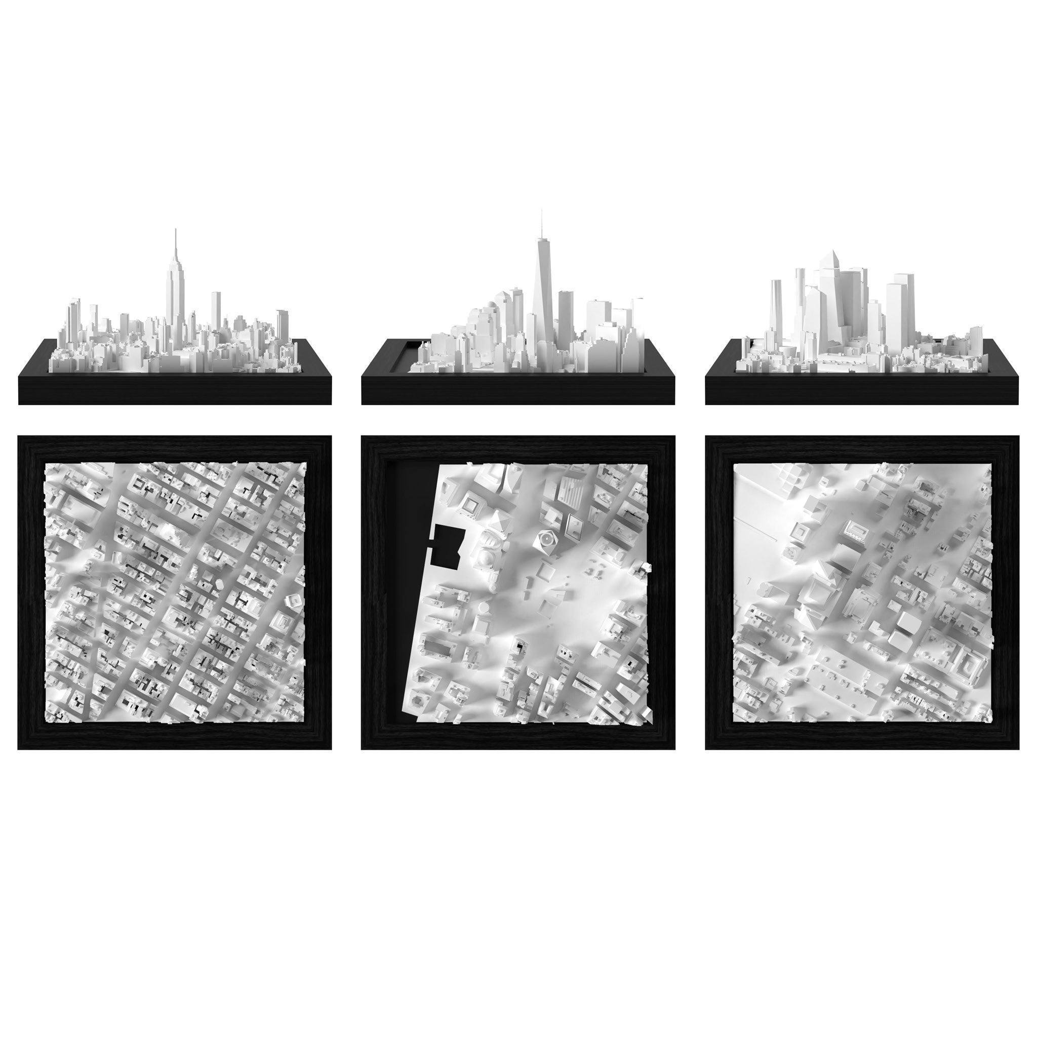 New York Cube Trio 3D City Model America, Trio - CITYFRAMES