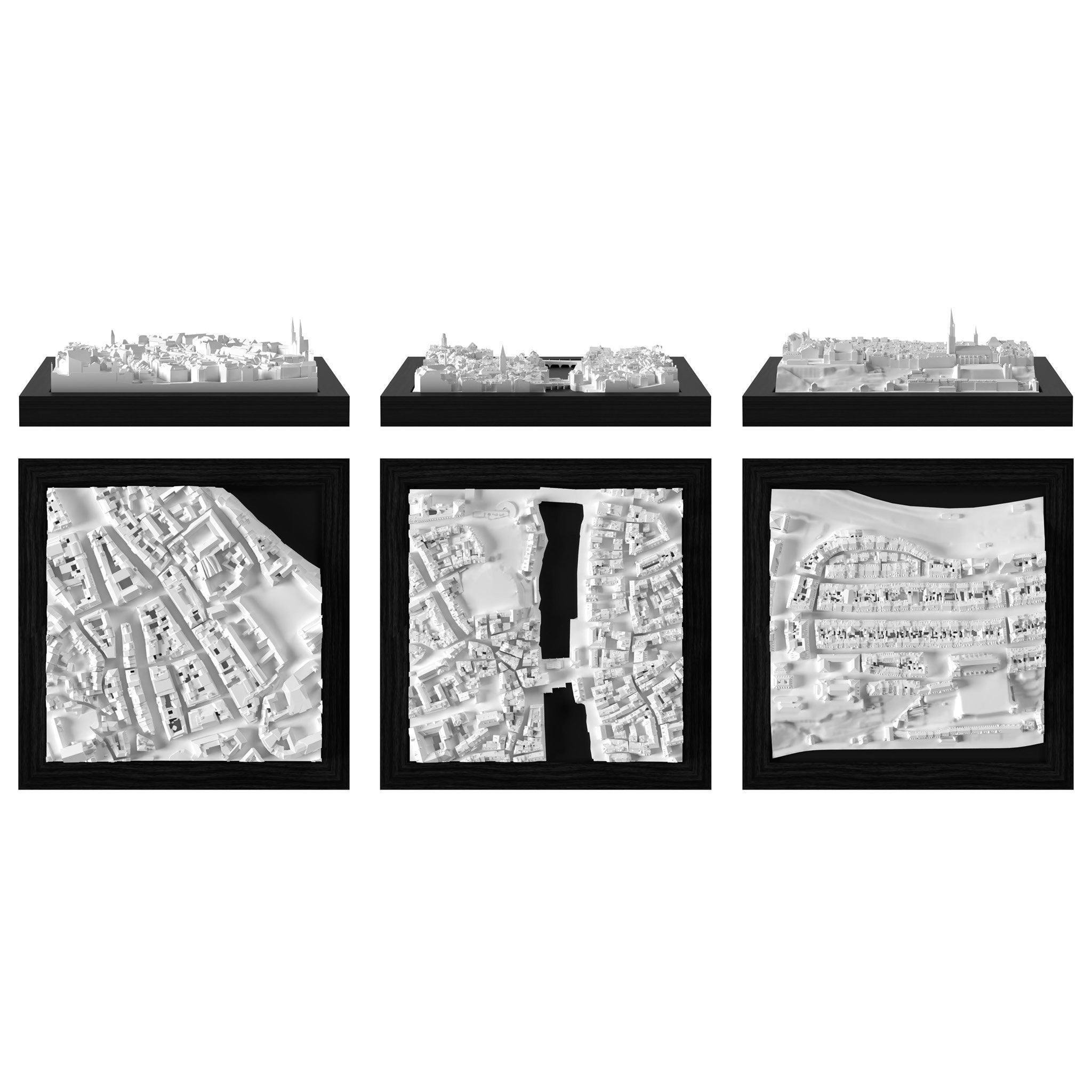 Swiss Cube Trio 3D City Model Europe, Trio - CITYFRAMES